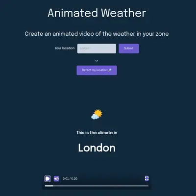 Animated Weather website preview