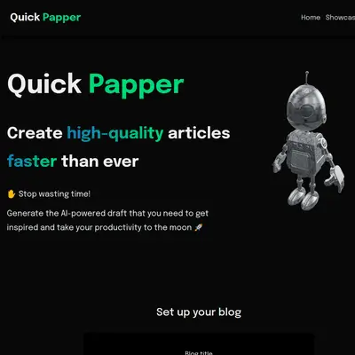 Quick Papper website preview